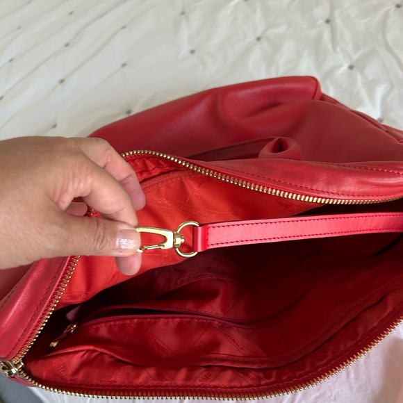 Longchamp Orange Soft Leather Small Briefcase - Picture 8 of 9